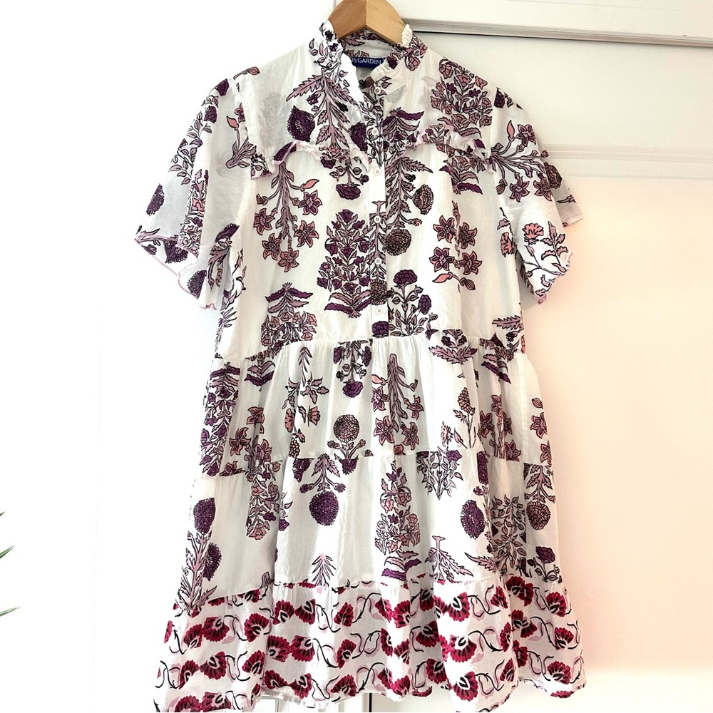 Ro’s Garden Blockprint Floral Dress - Picture 2 of 10